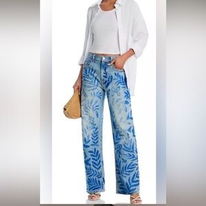 MOTHER The Lasso Sneak Pressed Leaves MSRP $350 NWT Sz 30 $195 Free Prople